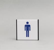 Ženklas informacinis 1.20 Vyrų tualetas, 93x93mm !