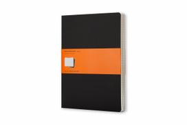 Užrašų knygutė Moleskine Cahier 19x25cm, linijomis, minkštu viršeliu, juodos spalvos, 3 vnt