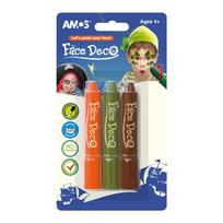Dažai-kreidelės veidui Amos, 3 žemės spalvos