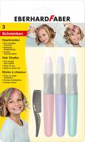 Kreidelės plaukams EberhardFaber Pastell, 3vnt