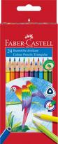 Spalvoti pieštukai Faber-Castell Parrot, 24 spalvų, tribriauniai