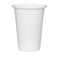 Vienkartinės stiklinės šaltiems gėrimams, 200ml, 100vnt., baltos spalvos