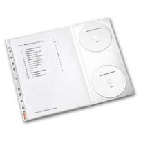 *Įmautės LEITZ COMBO, A4, 2 CD kišenėlės, matinės, 5 vnt