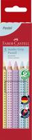 Spalvoti pieštukai "Faber-Castell Jumbo Grip" pasteliniai 5 spalvų
