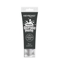 Akriliniai dažai Keyroad 75ml, juodos spalvos
