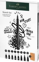 Rašiklių rinkinys Faber Castel Pitt Artist Pen + eskizų bloknotas