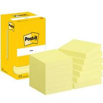 Lipnūs lapeliai užrašams 3M Post-it 76x76mm 12 vnt./pak., geltonos spalvos