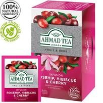 Žolelių arbata Ahmad Rosehip and Cherry, 20x2g