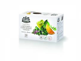 Vaisinė arbata Žolynėlis, VASAROS SKONIS, su mėtomis ir citrusiniais vaisiais, 20 x 2,5 g