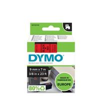 Etikečių juostelė Dymo D1, 9mmx7m, juodos ir raudonos spalvos