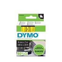 Etikečių juostelė DYMO D1, 9mmx7 m, juoda geltoname fone