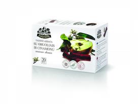 Vaisinė arbata Žolynėlis, "Vasaros skonis", su obuoliais ir cinamonu, 20 x 2,5 g