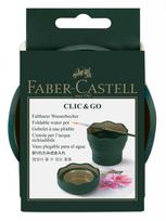 Indelis teptukams skalauti Faber-Castell Click and Go Art Graphic, tamsiai žalios spalvos