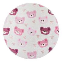 Skalbiamas rožinės spalvos/dramblio kaulo spalvos vaikiškas kilimas ø120 cm Cute Teddies Pink – Vitaus