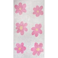 Skalbiamas rožinės spalvos/dramblio kaulo spalvos kilimas 80x200 cm Cute Flowers Pink – Vitaus