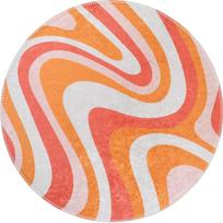 Skalbiamas oranžinės spalvos apvalios formos kilimas ø 100 cm Colors of Joy – Vitaus
