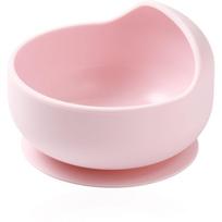 BabyOno Siilicone Plate 6m+ silikoninis dubenėlis su siurbtuku 6 m+ Pink 1 vnt.