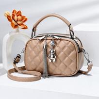 2024 Diamond Mini Crossbody Chain Bag: Trendy Small Shoulder Handbag for Women chaki