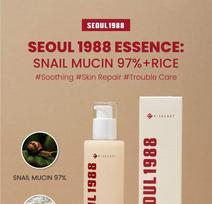 Seoul 1988 Essence: Snail Mucin 97% + Rice 100ml + RANDOM GIFT
