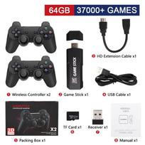 Žaidimų konsolė GD10 Video Game Stick 4K Console 2.4G Double Wireless Controller 40000 Games 128GB Retro Games for PS1/GBA Boy Christmas Gift, GD10S 64G