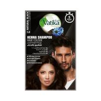 Momentinis chna šampūnas plaukų dažas - Natūralus juodas Vatika Naturals 2 vnt.
