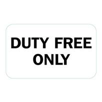 1200pcs 25x15mm DUTY FREE ONLY Self-adhesive Glossy Art Paper Sticker for Duty-free Store Advertising Tax-free Shopping Products