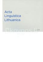 Acta Linguistica Lithuanica 80 - Grasilda Blažienė