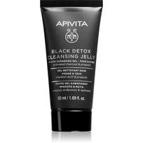 Apivita Cleansing Black Detox Cleansing Gel valomasis gelis su aktyvintosiomis anglimis veidui ir akims 50 ml