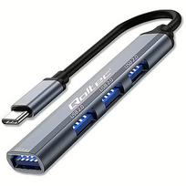 Qoltec HUB adapter USB c 3.1 4in1, USB 3.0, 3x USB 2 53792