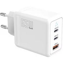 TB Charger 2x USB C + USB A Power Delivery white, GaN 65W AZTBXUL3USB65WW