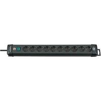 Brennenstuhl Premium-Line, 10-socket multiple socket outlet with switch, 3m, Black 1951100100