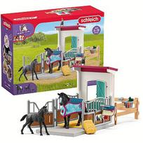 Schleich Horse Club horse box with mare and foal, toy figure 42611