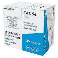 Lanberg UTP LAN cable CAT.5E 305M CCA wire gray fluke passed LCU5-15CC-0305-S