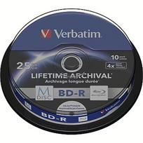 Verbatim BluRay M-DISC BD-R Verbatim [ Spindle 10 | 25GB | 4x | Inkjet Printable ] 43825
