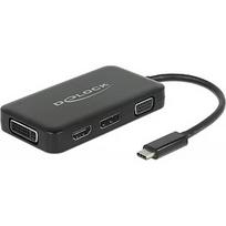 Delock C St > VGA/HDMI/DVI DP blue - black 63929