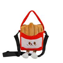 Fun cute cartoon fries burger bag girl versatile small satchel creative portable messenger change bag
