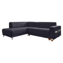Antracito spalvos sulankstoma/su sandėliavimo vieta kampinė sofa (su kairiuoju kampu/„L“ formos) Classy Sophie – Miuform