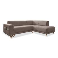 Rudos spalvos sulankstoma/su sandėliavimo vieta kampinė sofa (su dešiniuoju kampu/„L“ formos) Classy Sophie – Miuform