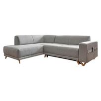 Šviesiai pilkos spalvos sulankstoma/su sandėliavimo vieta kampinė sofa (su kairiuoju kampu/„L“ formos) Classy Sophie – Miuform