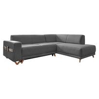 Pilkos spalvos sulankstoma/su sandėliavimo vieta kampinė sofa (su dešiniuoju kampu/„L“ formos) Classy Sophie – Miuform