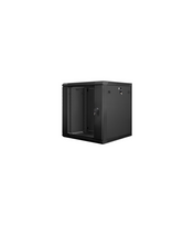 Lanberg | Rack cabinet 19" wall-mount 12U/600x600 (flat pack) with glass door | WF01-6612-10B | Black