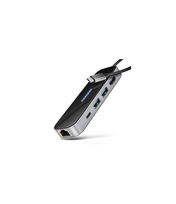 AXAGON USB-C 5Gbps GLASS 6in1 Hub | HMC-6GLN