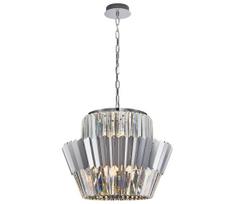Sietynas, kabinamas ant grandinės DONNA 12xE14/40W/230V diametras 55 cm matinis chromas