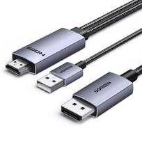 Kabelis HDMI į DisplayPort 4K 2m vienpusis 4K@60Hz/1080P @60Hz, reikalingas USB maitinimas HD169