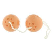 Vaginaliniai kamuoliukai Seven Creations Rubber Balls, smėlio spalvos