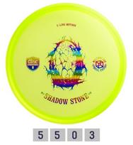 Diskgolfo diskas Midrange Driver C-Line Method Shadow geltona