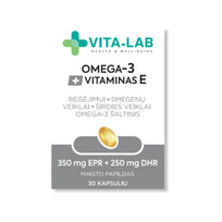 VITA-LAB, Omega-3 + Vitaminas E, 30 kapsulių