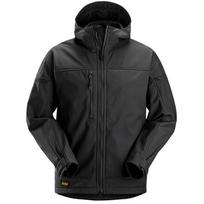 Elastinga SNICKERS WORKWEAR 1226 softshell striukė su gobtuvu, juoda