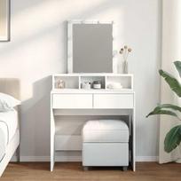 Kosmetinis staliukas，Makiažo stalas su LED, baltos spalvos, 80x41x144,5cm CFE1377006