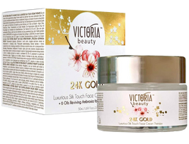 VICTORIA BEAUTY su 24 karatų auksu  veido kremas, 50 ml